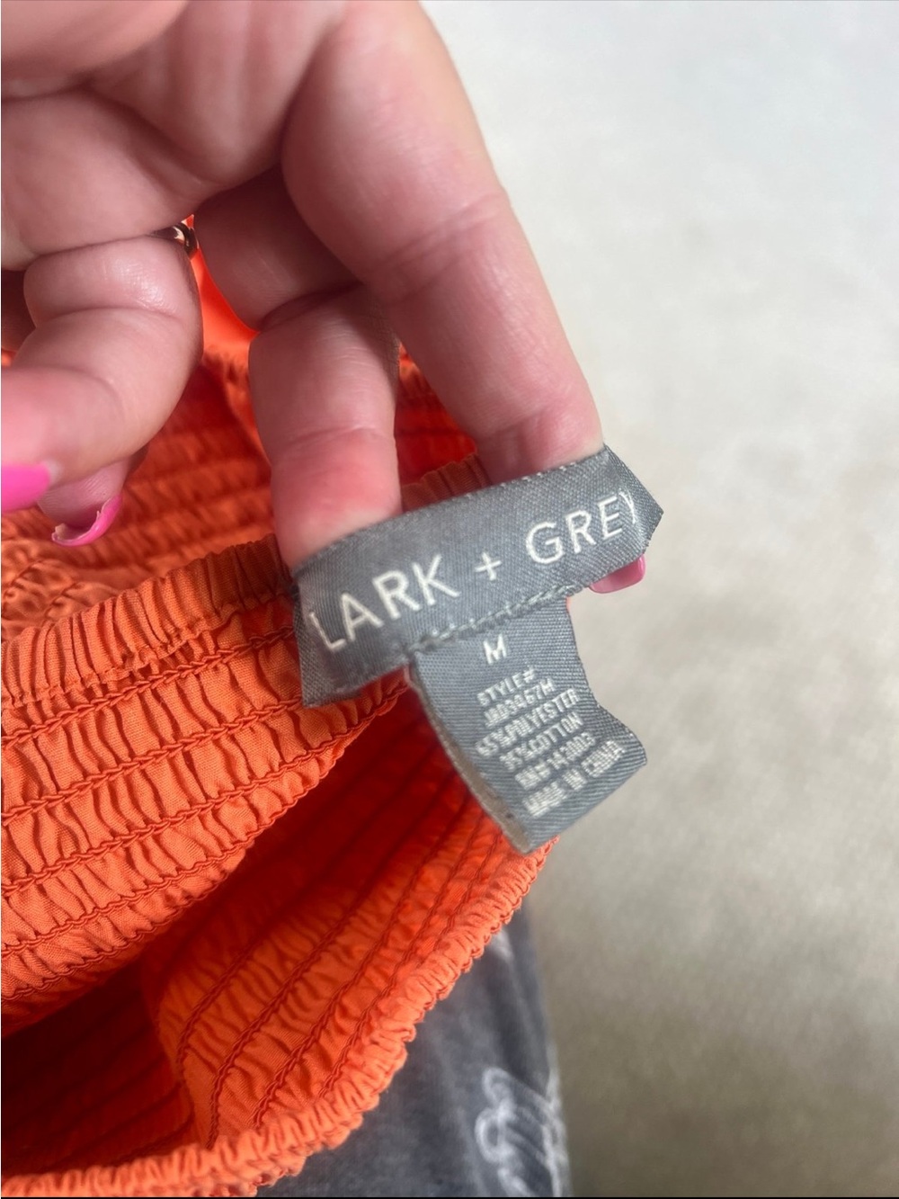 Lark & Grey Orange Puff Sleeve Tiered Maxi Dress - Picture 4 of 4